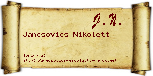 Jancsovics Nikolett névjegykártya